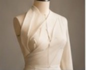 Draping fabric on a dress form